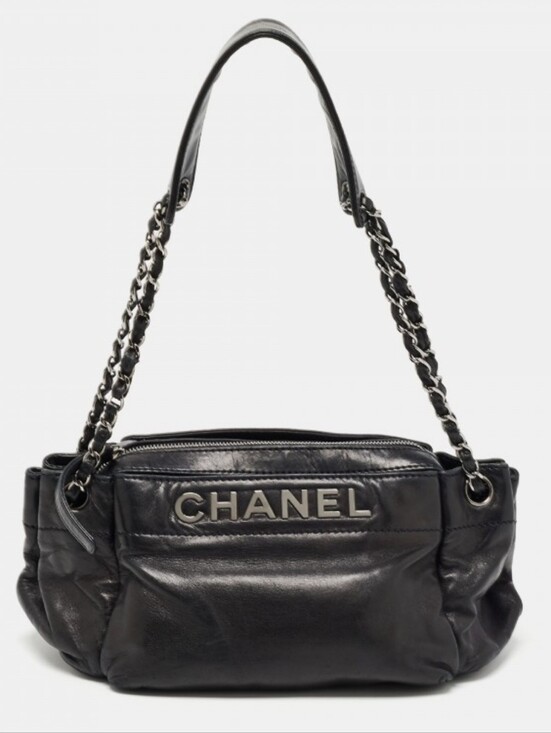 CHANEL Handbags - For Trade CHANEL Black LAX Accordion Leather Shoulder Bag